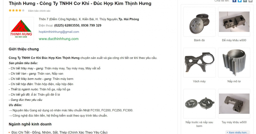 Gia công đúc chi tiết máy bằng gang thép hợp kim